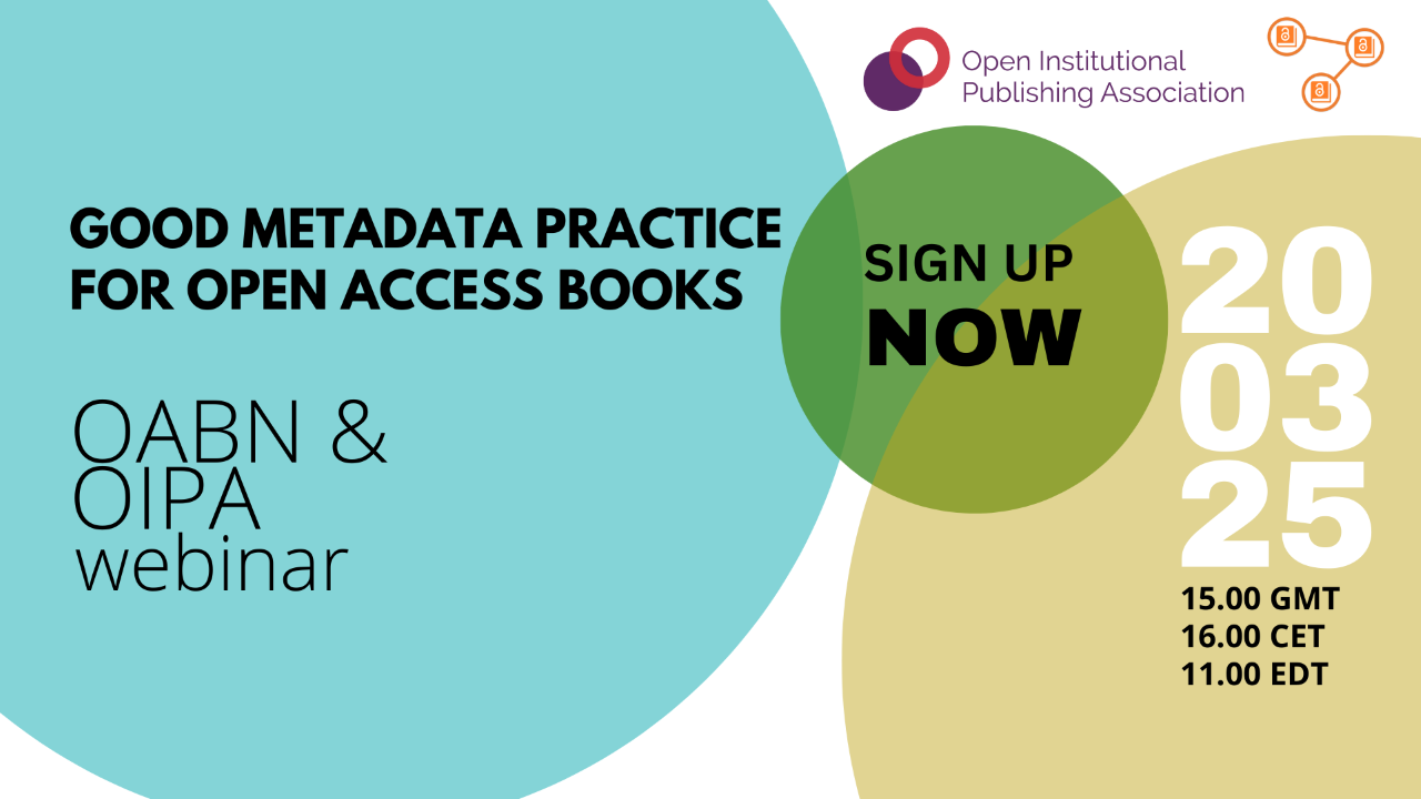 Good Metadata Practice for Open Access Books open science