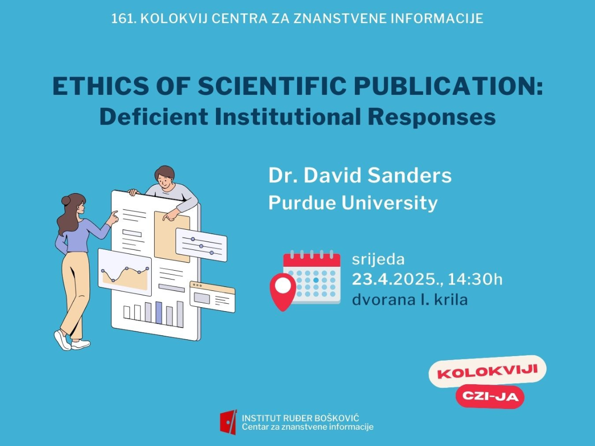 ethics of scientific publication otvorena znanost; david sanders; istrazivacki integritet