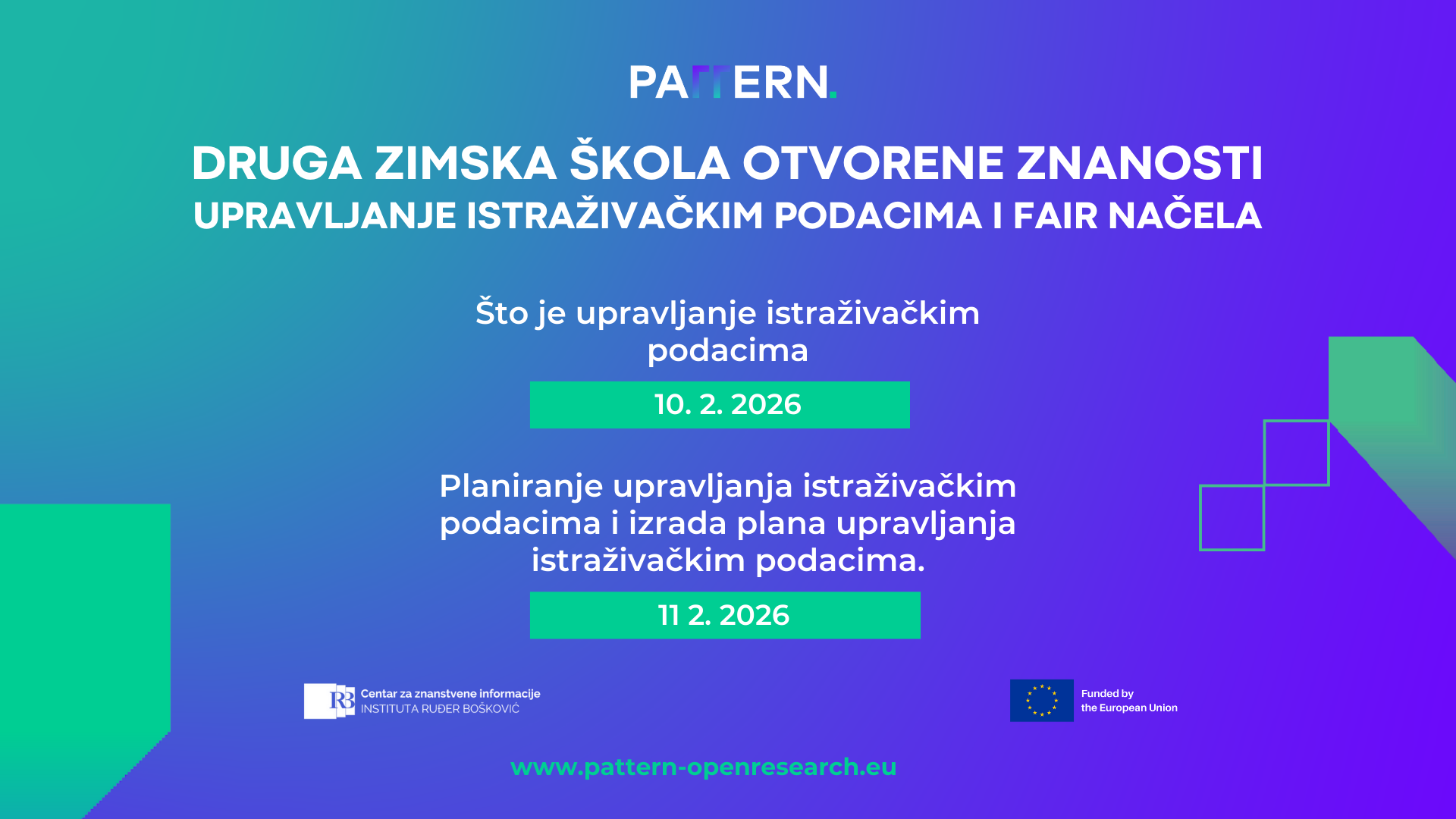 2. zimska skola otvorene znanosti IRB istrazivacki podaci FAIR