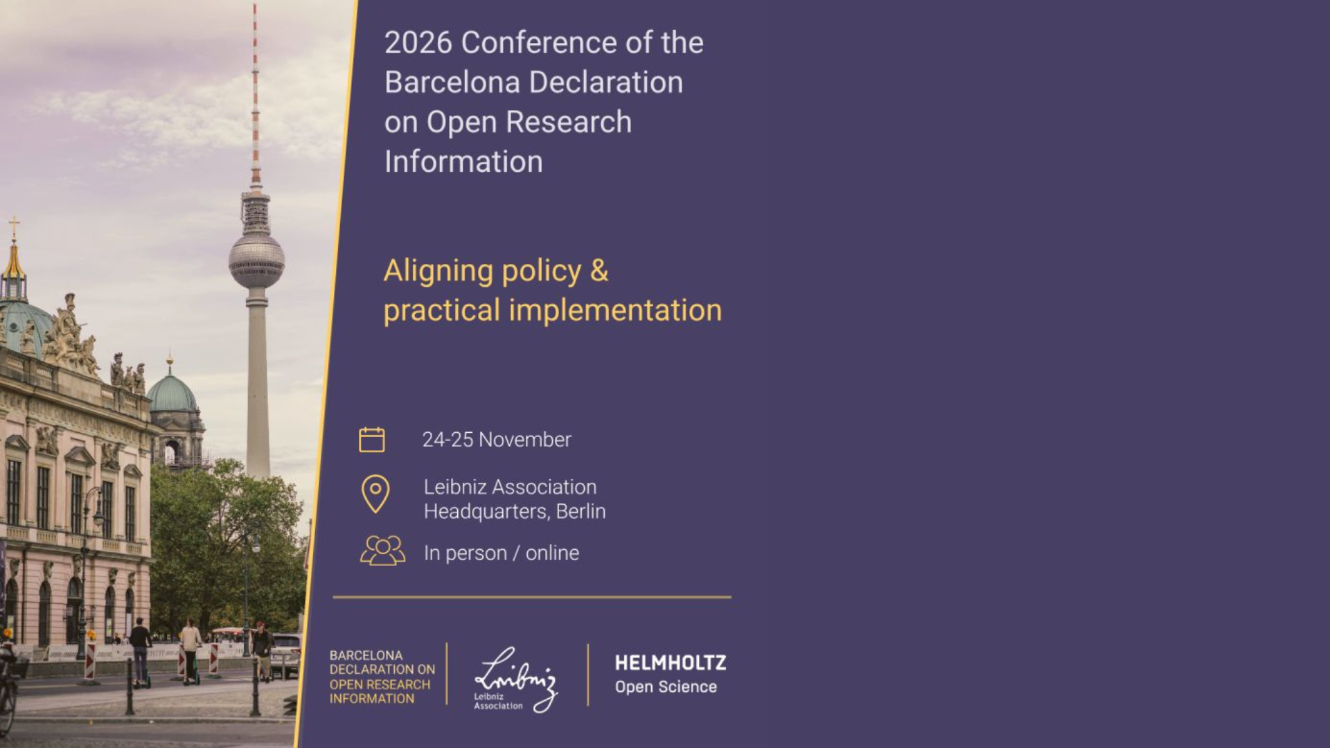 2026 Conference of the Barcelona Declaration on Open Research Information