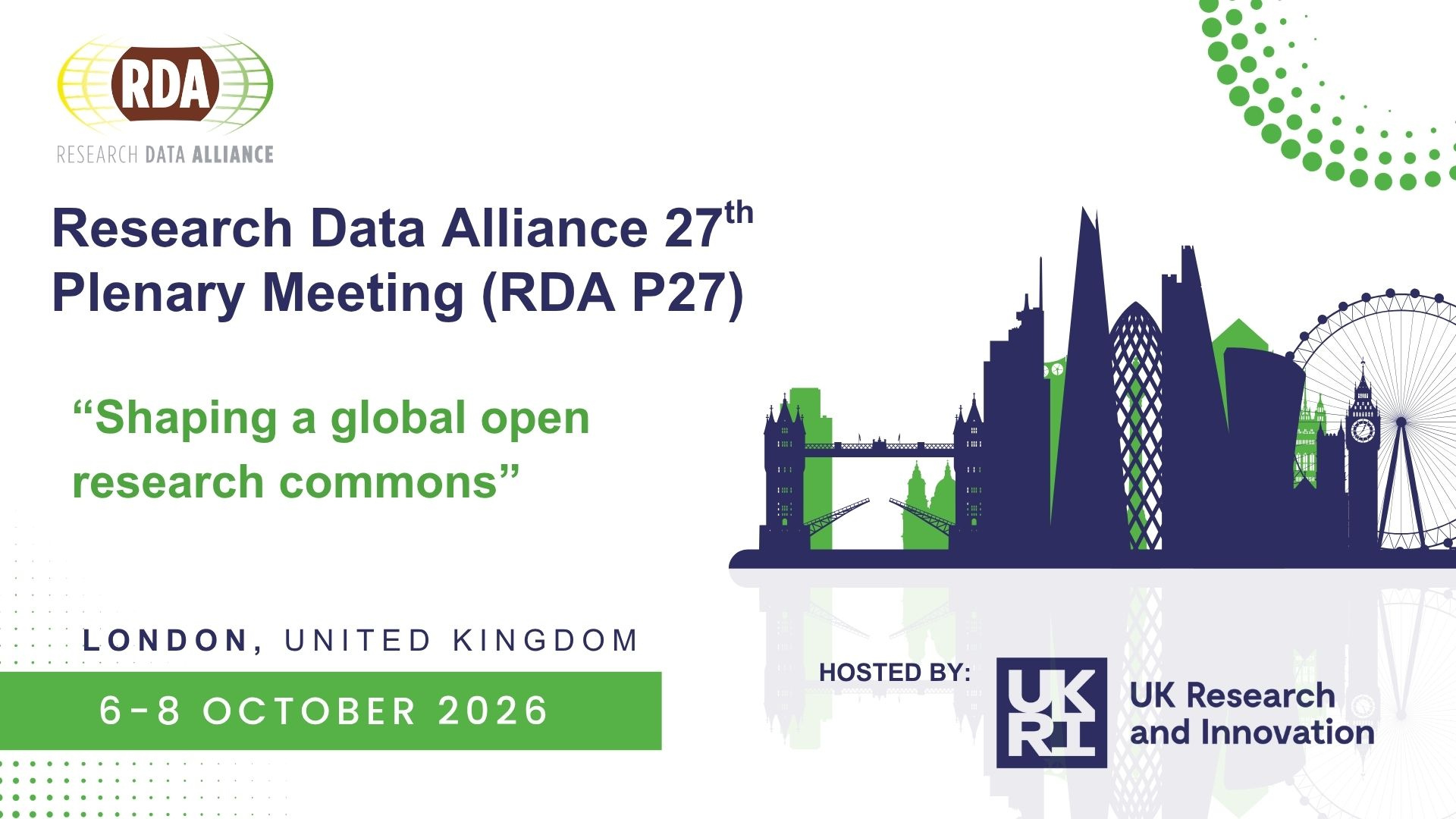 RDA 27th Plenary Meeting (P27)