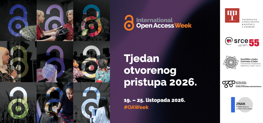Webinari u organizaciji Hrvatskog centra za dijamantni otvoreni pristup Više informacija na: https://nsk.hr/vijesti/tjedan-otvorenog-pristupa-2026-s-temom-cijena-znanja/